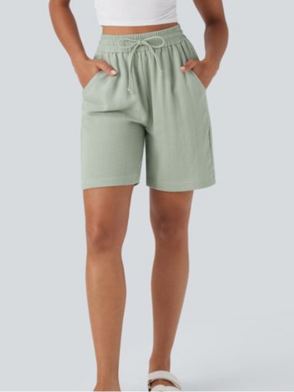 New  HALARA high waist draw string shorts - Picture 2 of 8